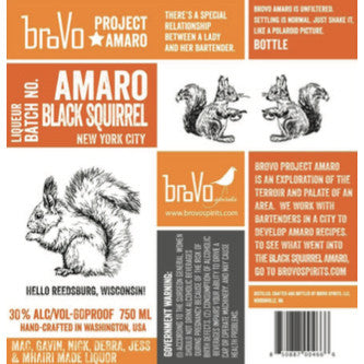 BroVo Project Amaro NYC Black Squirrel - De Wine Spot | DWS - Drams/Whiskey, Wines, Sake