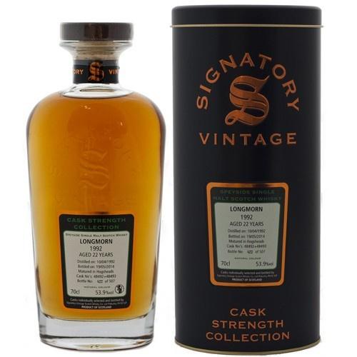 Longmorn Hogshead 24 yrs Speyside Cask Strength Signatory Single Malt Scotch Whisky - De Wine Spot | DWS - Drams/Whiskey, Wines, Sake