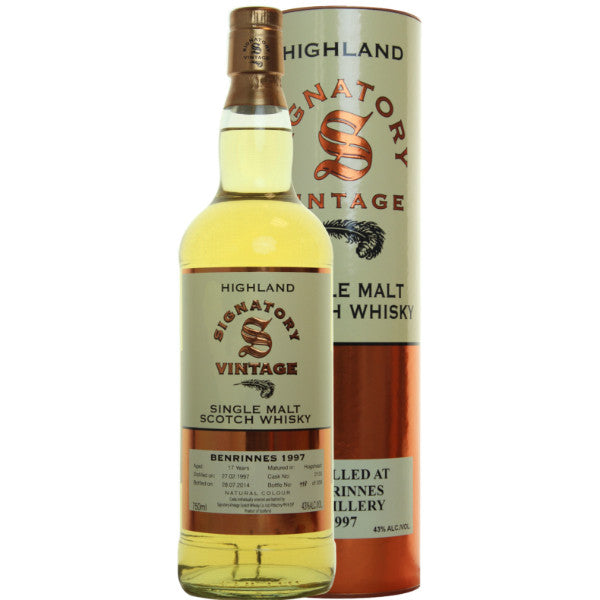 Benrinnes Hogshead 17 yrs Highland 86 Proof Signatory Single Malt Scotch Whisky - De Wine Spot | DWS - Drams/Whiskey, Wines, Sake
