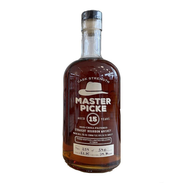 Master Picke 15 Year Old Cask Strength Straight Bourbon Whiskey #3