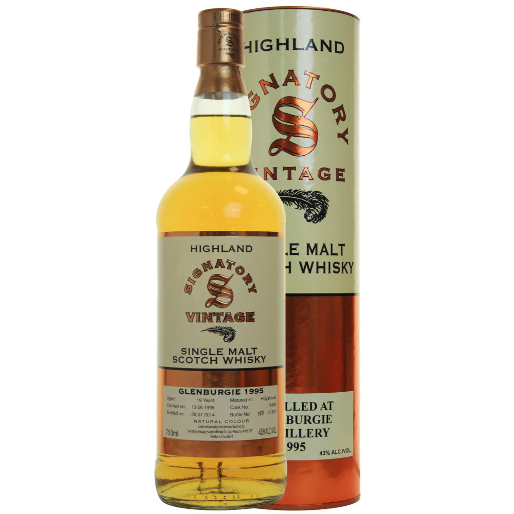 Glenburgie Hogshead 19 yrs Highland 86 Proof Signatory Single Malt Scotch Whisky - De Wine Spot | DWS - Drams/Whiskey, Wines, Sake