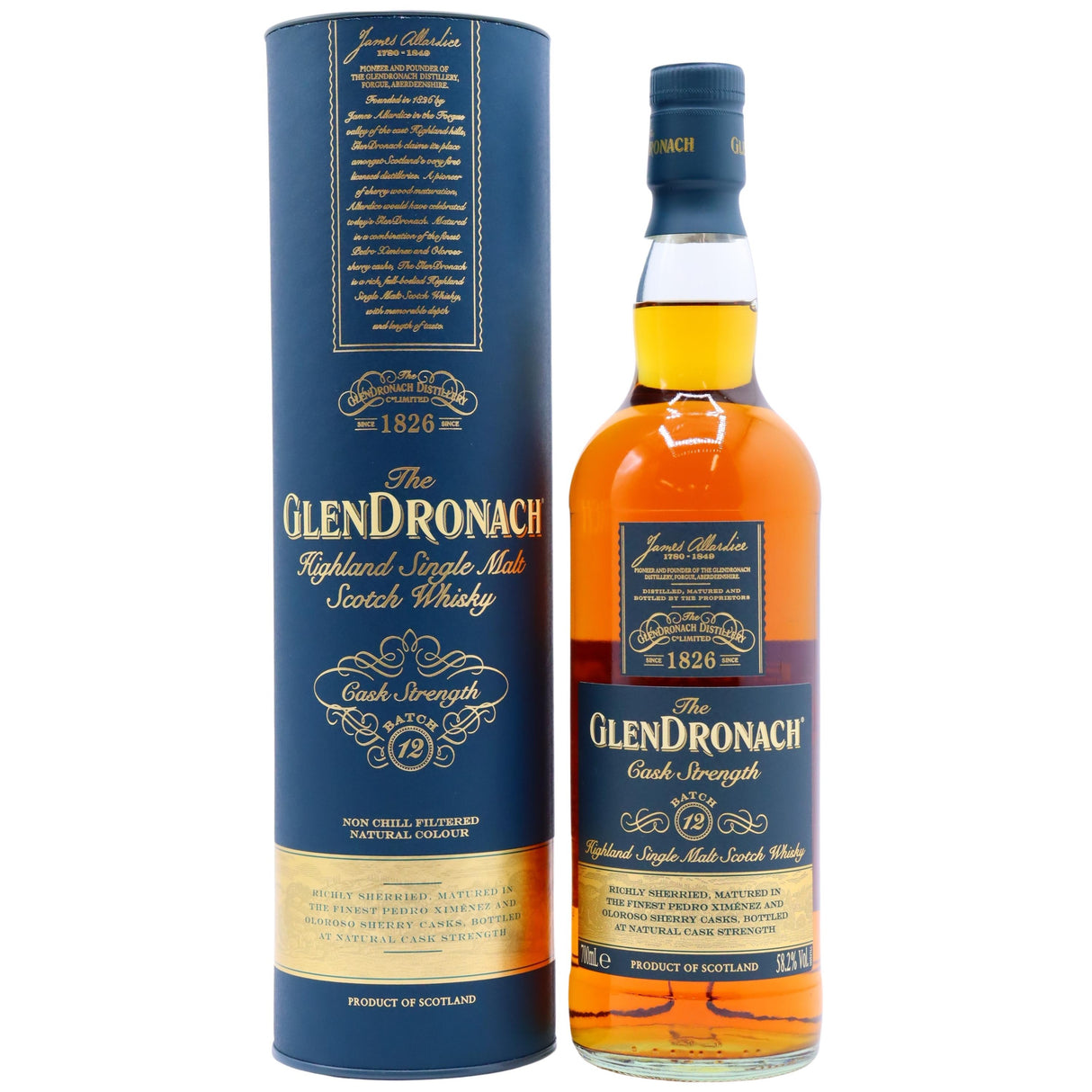The GlenDronach  Cask Strength Batch #12 Single Malt Scotch Whisky - De Wine Spot | DWS - Drams/Whiskey, Wines, Sake