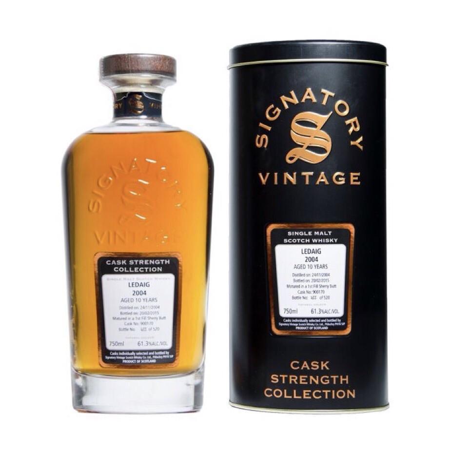 Ledaig 10 yrs Island Cask Strength Signatory Single Malt Scotch Whisky - De Wine Spot | DWS - Drams/Whiskey, Wines, Sake