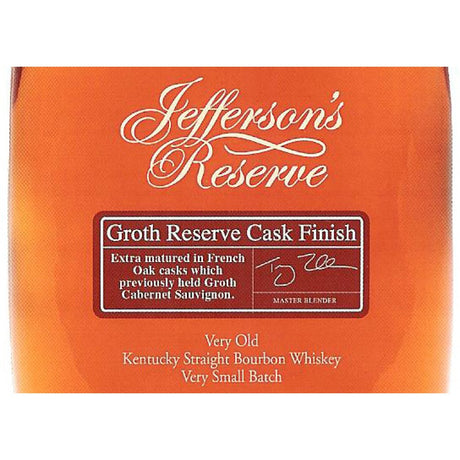 Jefferson's Groth Reserve Cask Finish Very Old Kentucky Straight Bourbon Whiskey | Free Shipping on orders $400+