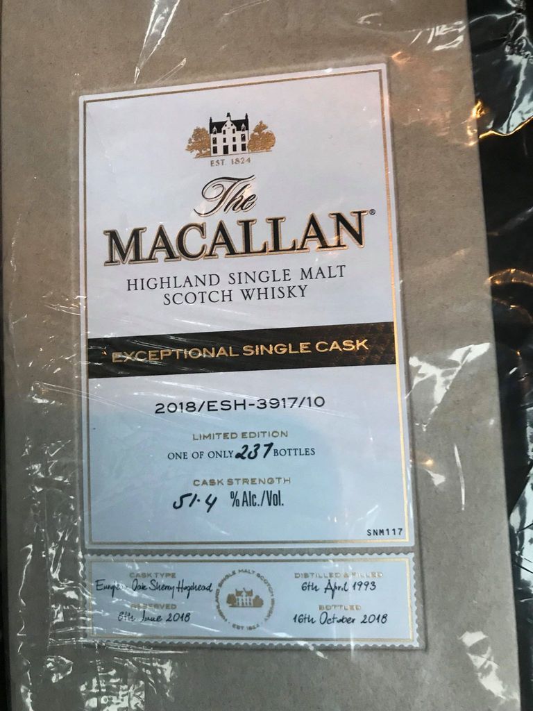 Macallan Exceptional Single Cask Single Malt Scotch Whisky - De Wine Spot | DWS - Drams/Whiskey, Wines, Sake