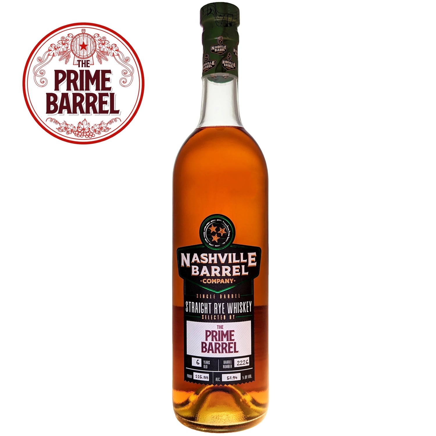 Nashville Barrel Company Single Barrel Straight Rye Whiskeyのボトル画像