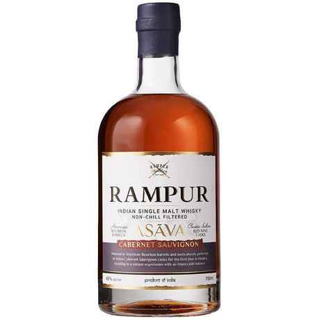 Rampur Asava Cabernet Sauvignon Classic Indian Red Wine Casks Single Malt Indian Whiskey - De Wine Spot | DWS - Drams/Whiskey, Wines, Sake